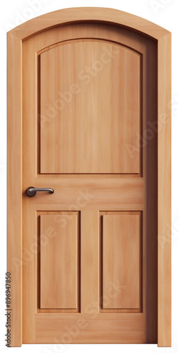 Wallpaper Mural minimal wooden door 3d render on isolated background, PNG file, dicut. Torontodigital.ca