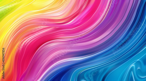 Wallpaper Mural rainbow background with vibrant colors. rainbow waves abstract colorful background. Torontodigital.ca