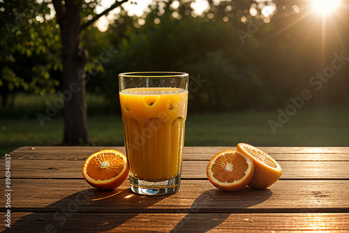 Orange juice on the table