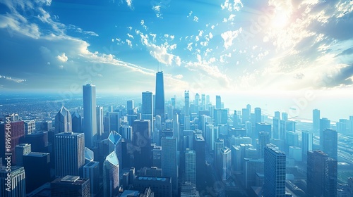 Chicago Skyline on a Sunny Day