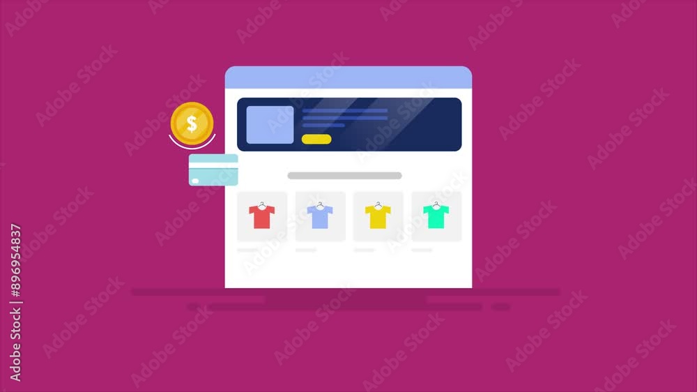 Increase web traffic and sales conversion online web store, ecommerce shop conceptual video animation. Increase web traffic and sales conversion online web store, ecommerce shop conceptual video animation.