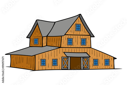 drawing of house coloring page