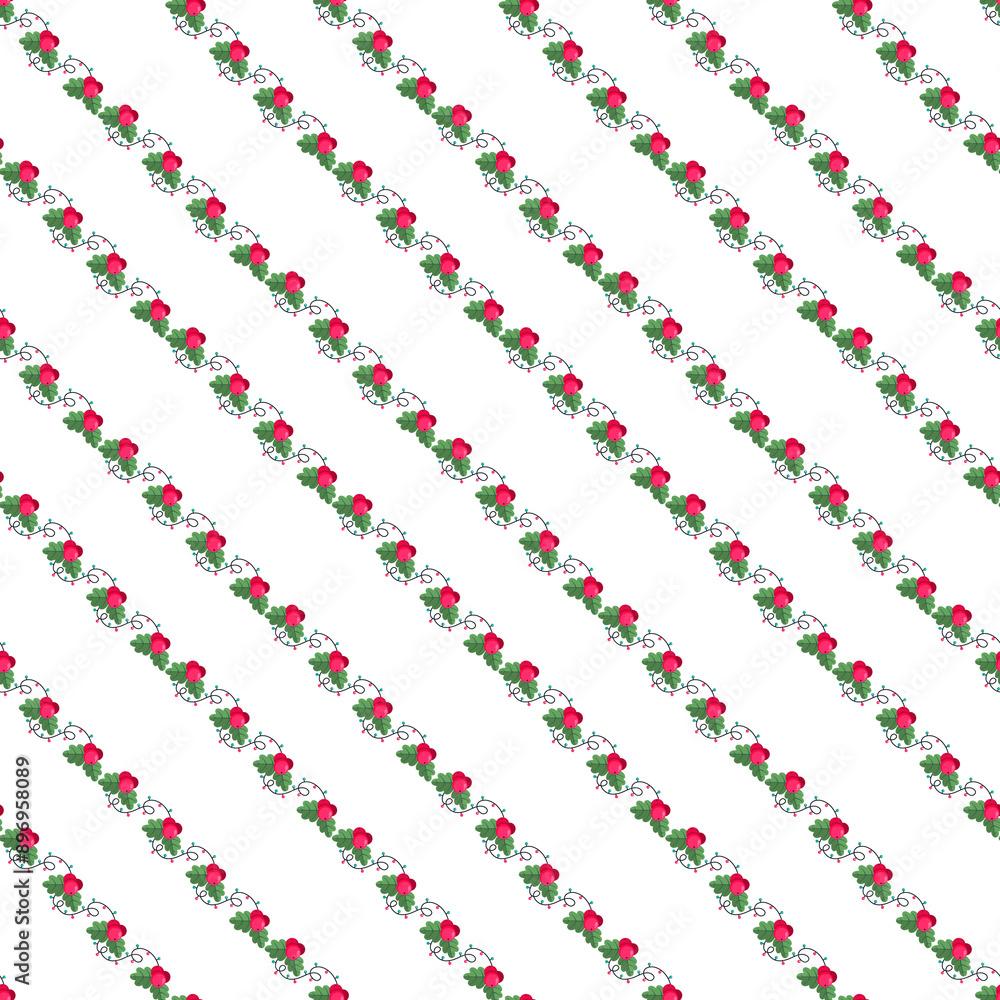 Obraz premium Vintage Christmas pattern Design in white background.