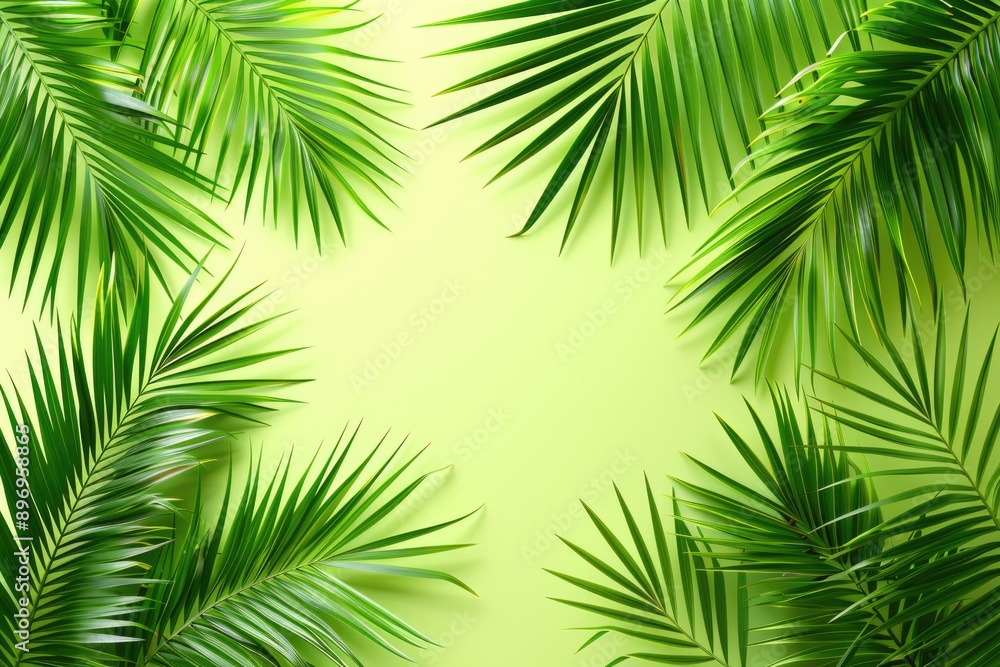 Green background concepts.Tropical palm leaves jungle leaf close up Green background concepts.Tropical palm leaves jungle leaf close up