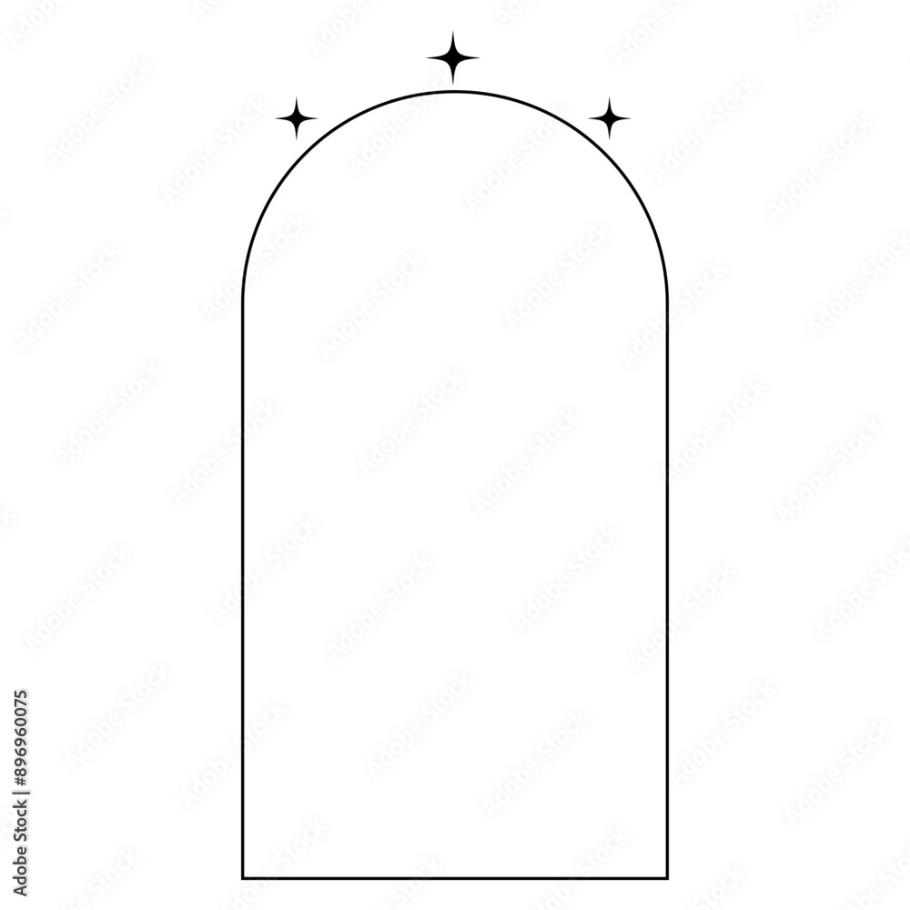 Monoline Arch Frame Illustration Monoline Arch Frame Illustration