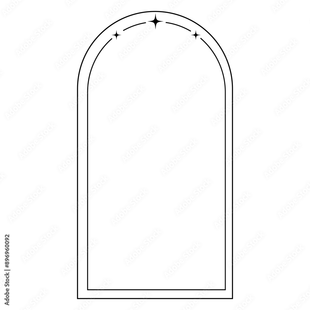 Monoline Arch Frame Illustration Monoline Arch Frame Illustration
