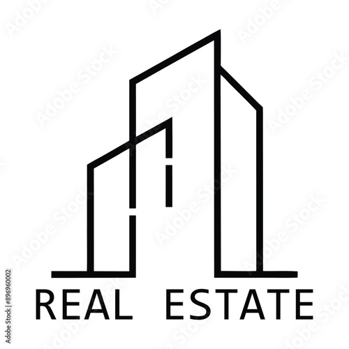 Real Estate Logo, house logo and building logo icon Logo Design. Unique and Modern Real Estate Logo Design. AI Generated