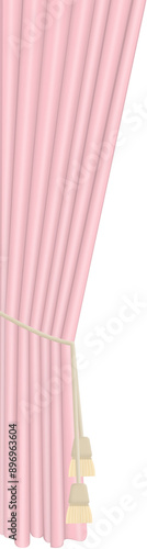 Minimalist pink pastel curtain