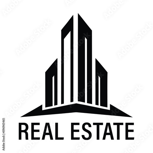 Real Estate Logo, house logo and building logo icon logo. Unique and Creative Logo design. AI Generated.