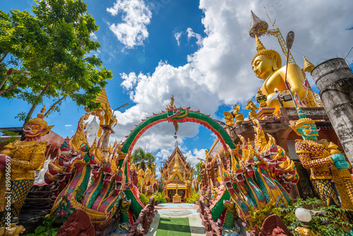 Wat Tai Phrachao Yai Ong Tue is a temple famous in Ubon Ratchathani, Thailand photo