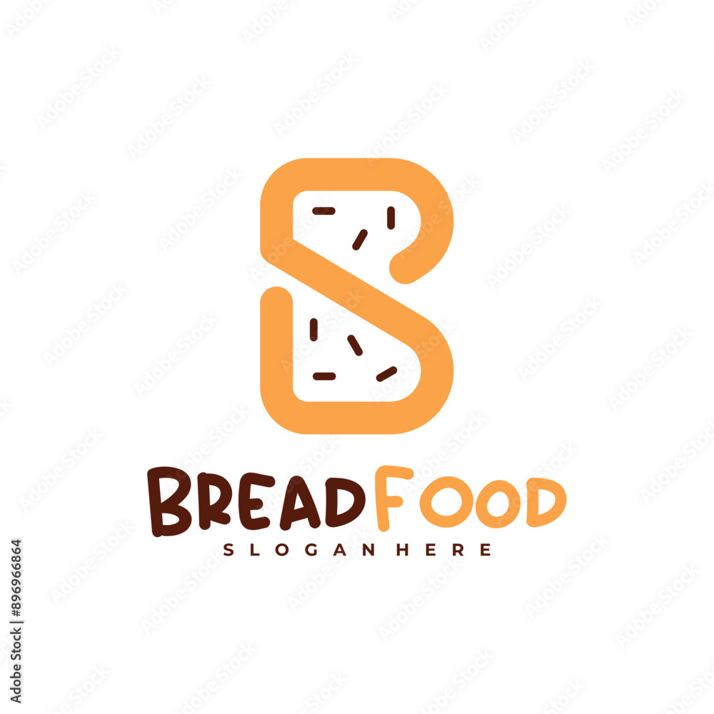 Bread with B logo vector template, Creative Bread fast logo design concepts Bread with B logo vector template, Creative Bread fast logo design concepts
