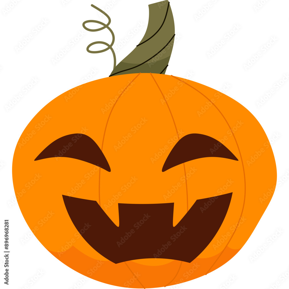 Naklejka premium Halloween Pumpkin Illustration