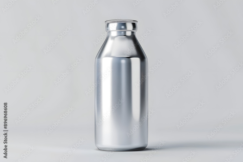 Aluminum Milk Can Bottle on White Background Aluminum Milk Can Bottle on White Background
