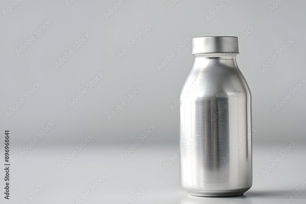 Aluminum Milk Can Bottle on White Background Aluminum Milk Can Bottle on White Background