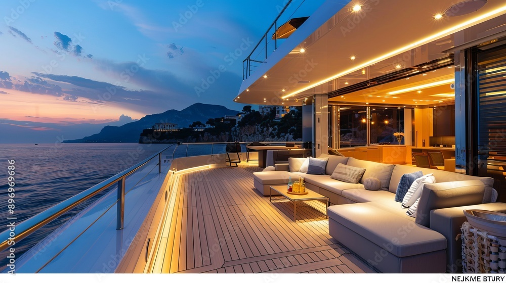Yacht Deck at Sunset Yacht Deck at Sunset