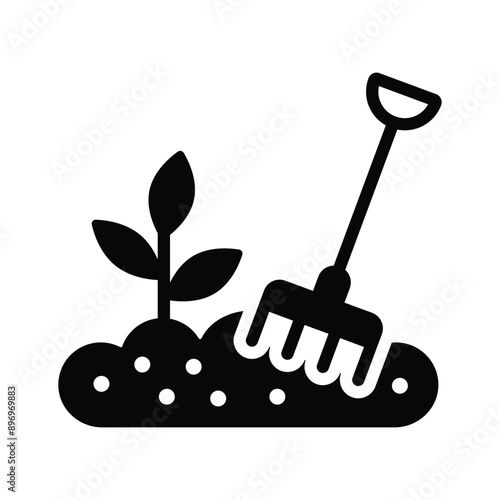 Take a look at this creatively crafted icon of gardening in modern style