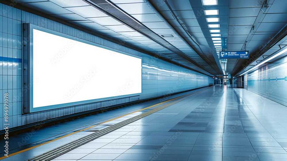 billboard and copy space on white screen