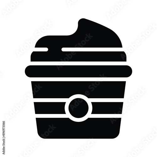 A pack of fresh cream in modern style, premium vector
