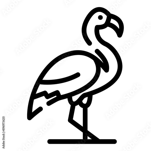 flamingo Line Icon