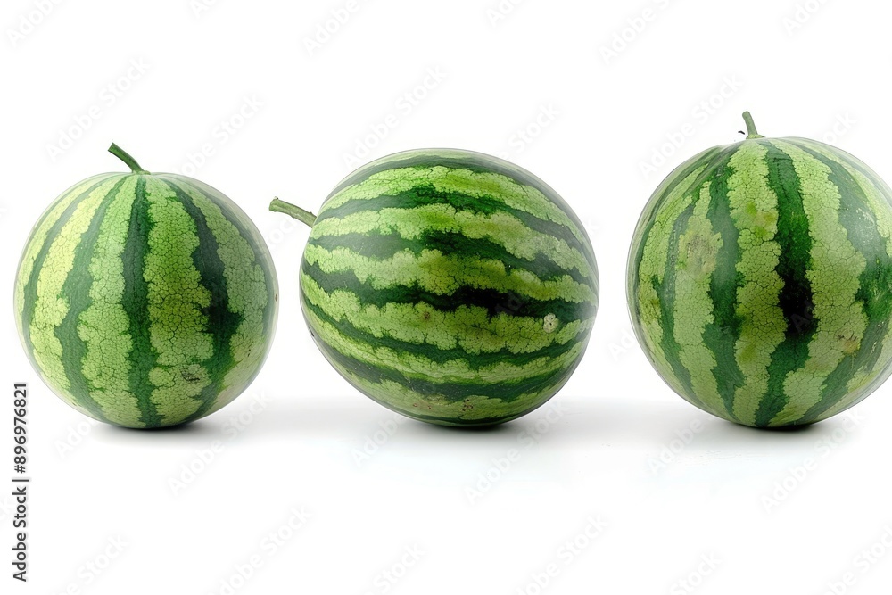 Watermelon flying in the air isolated on white background. Watermelon flying in the air isolated on white background.