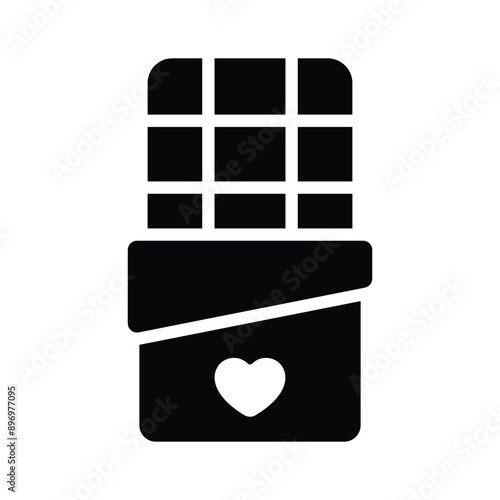 Yummy chocolate, well designed icon of chocolate bar in modern style