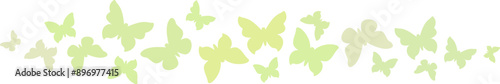 Green butterfly decorative clip art, spring nature vector illustration, isolated silhouette, graphic element