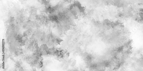 Abstract background with white paper texture and white watercolor painting background. Back flat stucco gray stone table top view. texture of concrete floor watercolor marble background.	
