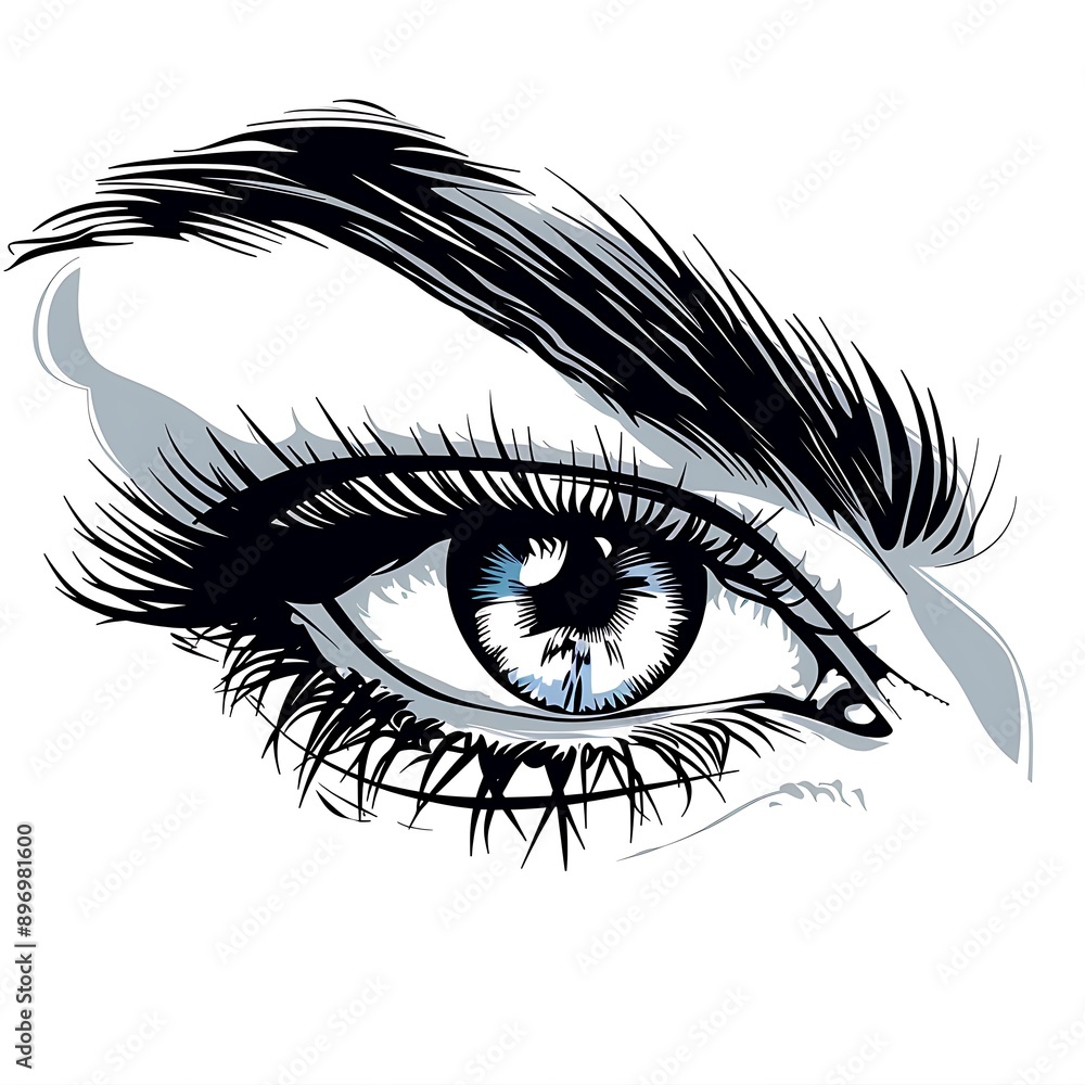 Obraz premium Eyelashes set on white background, girl, salon, vector illustration, mascara, illustration, beauty, eyelash, lash, vector, false, eye, isolated 