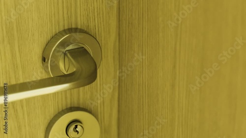 The appearance of the open door closing, opening and closing again, and then repeating twice
