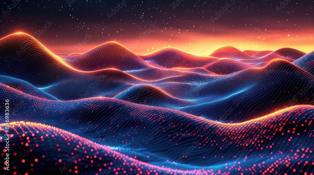 Obraz premium abstract background with gradients of dark blue, orange and red