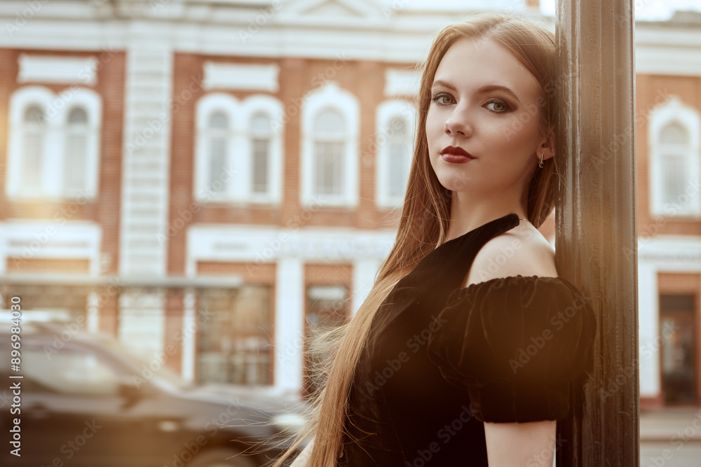 Fototapeta premium romantic young lady