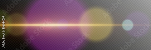 
Lens flare with colorful glowing effect and flare of light. On a transparent background
