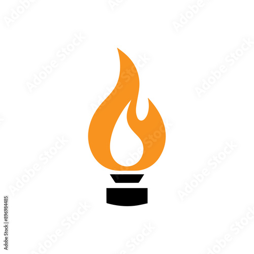 olympic torch icon Vector illustration