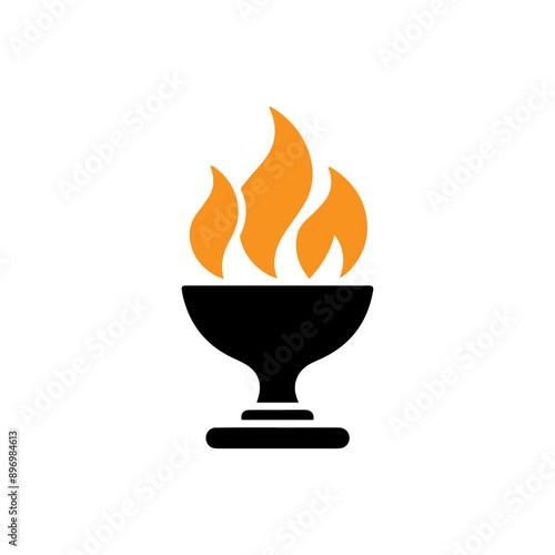 olympic torch icon Vector illustration