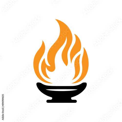 olympic torch icon Vector illustration