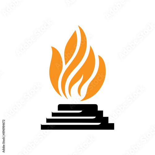 olympic torch icon Vector illustration