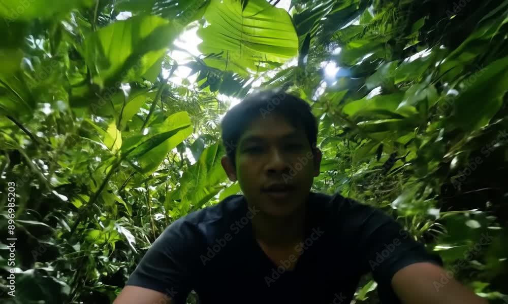 Man in the Lush Green Jungle Man in the Lush Green Jungle