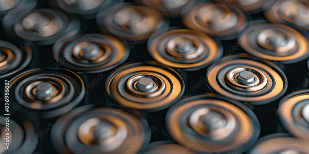 Close-up rows of batteries, depicting AA and other types. Close-up rows of batteries, depicting AA and other types.