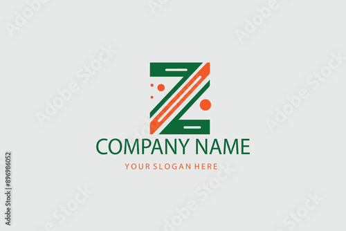 Free Download Monogram Letter Z Geometric Square Business Company Stock Vector Logo Design Template - GFXLoad