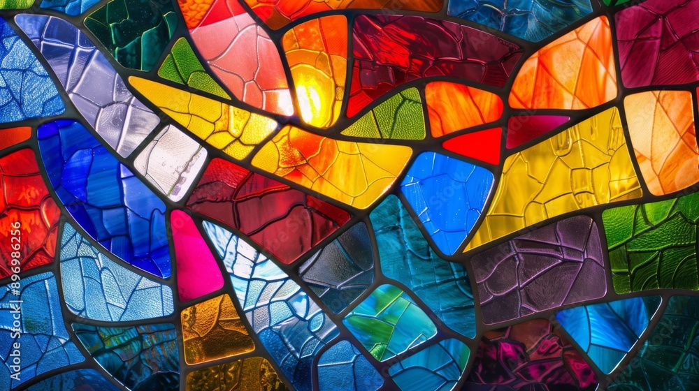 Abstract stained glass window mosaic background, Bright colors, colorful. Architectural decor Abstract stained glass window mosaic background, Bright colors, colorful. Architectural decor