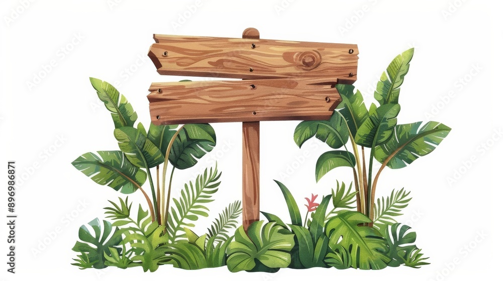 A rustic wooden sign anchored in the midst of vibrant green plants illustrates a naturally engaging scene, symbolizing navigation, nature, and an inviting environment. A rustic wooden sign anchored in the midst of vibrant green plants illustrates a naturally engaging scene, symbolizing navigation, nature, and an inviting environment.