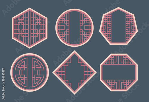 中華風　フレーム飾り枠