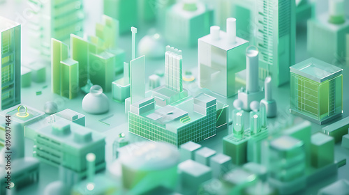 Green city, wallpaper, controlled growth and environmental protection