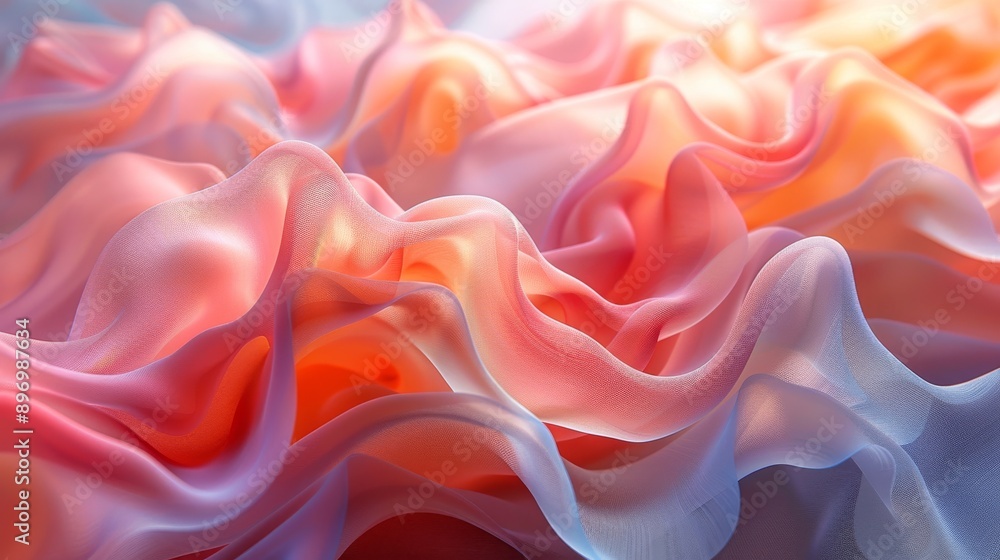 Fototapeta premium Abstract Pink and Orange Fabric Texture.