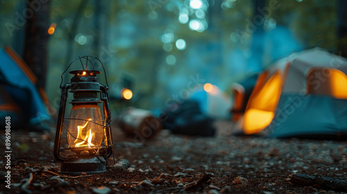 Use a mosquito coil while camping in the forest. These coils release smoke with a smell that keeps insects away. They're safe for the environment and protect you from bugs. photo