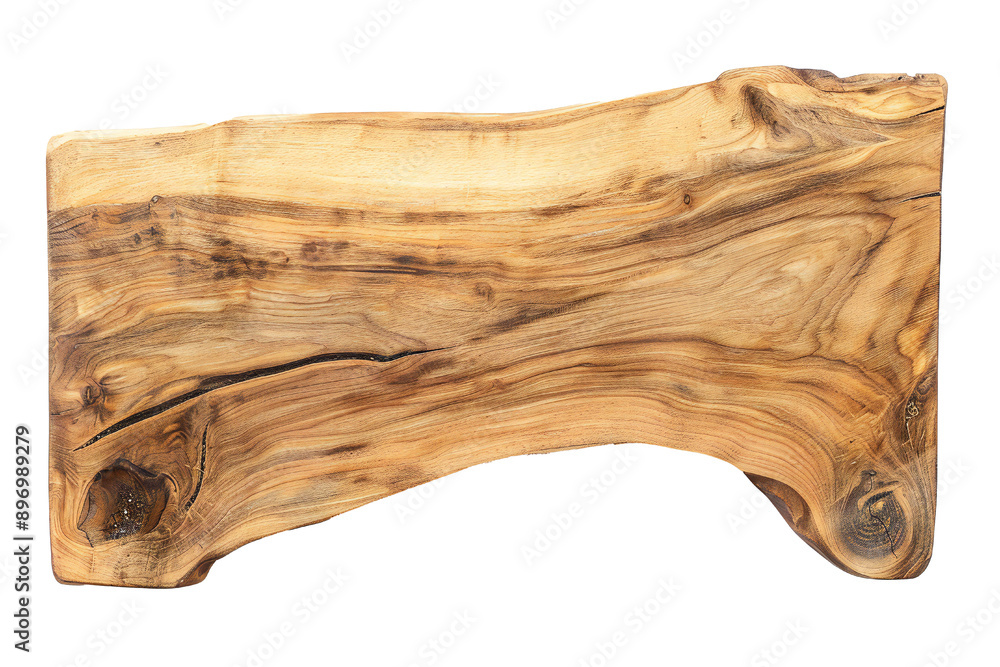 Clean beach wood board from the top isolated on a white background Generative Ai Clean beach wood board from the top isolated on a white background Generative Ai