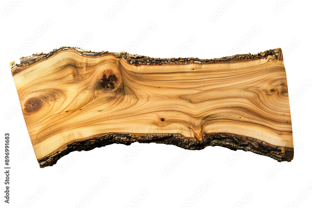 Clean beach wood board from the top isolated on a white background Generative Ai Clean beach wood board from the top isolated on a white background Generative Ai