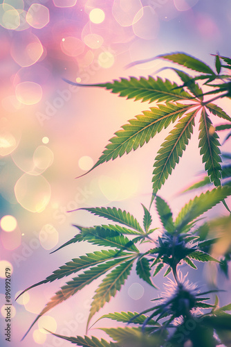 background for a card or business presentation about medical cannabis