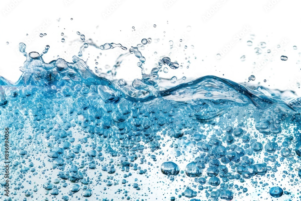 Captivating Blue Water Wave with Dynamic Motion and Bubbles - A Vision of Fluid Artistry - Generative AI Captivating Blue Water Wave with Dynamic Motion and Bubbles - A Vision of Fluid Artistry - Generative AI