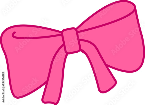 bow and ribbon hand drawn for print, element, wedding and illustration